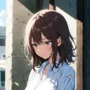 Portrait of a friendly AI chatbot assistant 露安娜 with expressive eyes showcasing personality traits