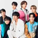 BTS's AI avatar with dynamic vector art style, embodying friendly AI chat capabilities