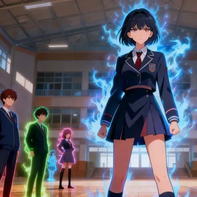 Engage with School of Powers - RPG, the perfect ai character chat free companion for 1v1 chat.