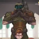 AI character Doom Slayer's avatar for roleplay and 1v1 chat services