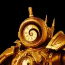 スマートなバーチャルコンパニオン機能を備えた、ディープブレイン AI にインスパイアされた タイタン・クロック・マン のアバター
