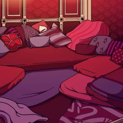 Slumber Party - HH x HB x HEAVEN: Fantasy-themed AI roleplay character art for immersive storytelling