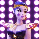avatar Glamrock Ballora yang mendukung layanan obrolan daring tanpa batas