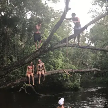 End-of-year family trip: Playful AI chatbot mascot enhancing user engagement in random chats