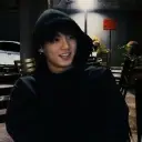 Minimalist Jeon Jungkook avatar for google chat integration, featuring adaptive emotional expressions