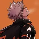Portrait of a friendly AI chatbot assistant Katsuki Bakugo with expressive eyes showcasing personality traits