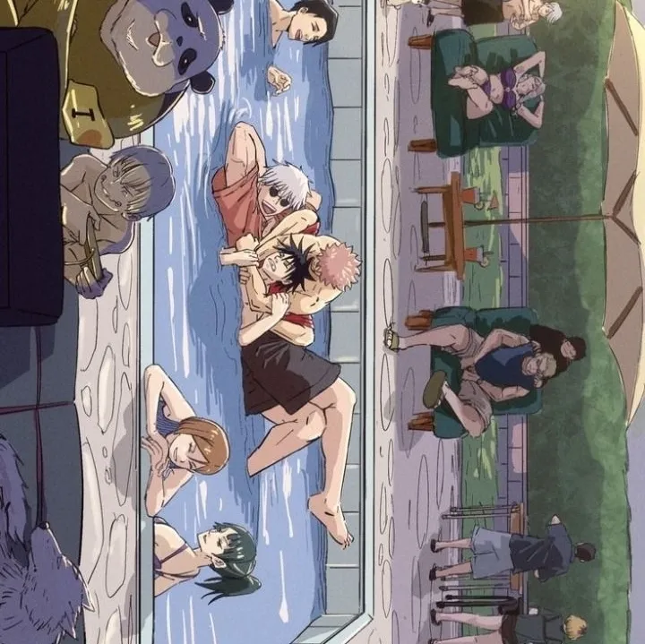 AI chat roleplay character Jujutsu Kaisen Pool Party, a virtual partner who can fulfill all your fantasies.