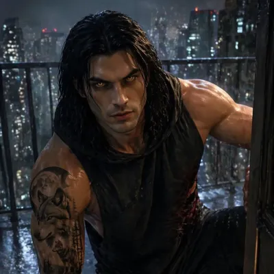 Sixten - Batalla en la ciudad: Arte de personajes de rol de IA con temática de fantasía para una narración inmersiva