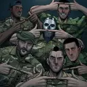 SLAP - TF141's AI avatar with dynamic vector art style, embodying friendly AI chat capabilities
