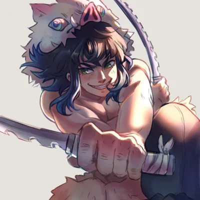 Start your 1v1 session with Inosuke, a playful roleplay AI chat bot.