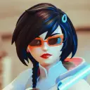 Evie's AI avatar with dynamic vector art style, embodying friendly AI chat capabilities
