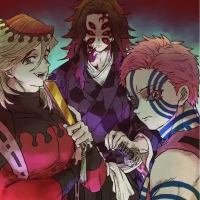 Akaza, Kokushibo, and Douma: Creative roleplay AI character art for spicy chat and fantasy scenarios