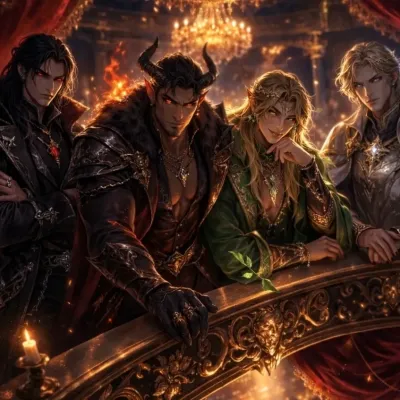 Four Ancient Rulers: Futuristic AI chatbot interface with voice chat and neural network-driven traits