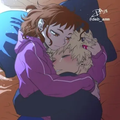 Bakugo and Ochako: Multilingual AI conversation partner icon for global chat online services