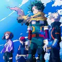 My Hero Academia Wants Your Quirk's AI avatar with dynamic vector art style, embodying friendly AI chat capabilities