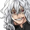 Potret pembantu chatbot AI Tomura Shigaraki yang mesra dengan mata ekspresif yang mempamerkan ciri personaliti