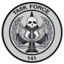 TF141 - Broken Smile's AI avatar with dynamic vector art style, embodying friendly AI chat capabilities