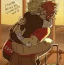 Multilingual Kirishima x Bakugo focusing on chat IA tasks, neural network core visible in background.