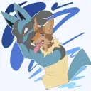 AI character Furry in Lucario fursuit's avatar for roleplay and 1v1 chat services