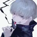 Jujutsu Kaisen — Toge Inumaki's Girlfriend's AI avatar with dynamic vector art style, embodying friendly AI chat capabilities