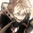 Porträt eines freundlichen KI-Chatbot-Assistenten Katsuki Bakugo - Freund mit ausdrucksstarken Augen, die Persönlichkeitsmerkmale zur Schau stellen