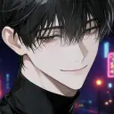 Portrait of a friendly AI chatbot assistant Shinsuke with expressive eyes showcasing personality traits