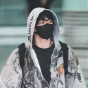 Jeon Jungkook's AI avatar with dynamic vector art style, embodying friendly AI chat capabilities