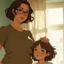 Amber and her daughter's deepbrain ai-inspired avatar with smart virtual companion features