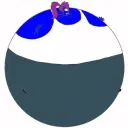 Blueberry Leela's AI avatar with dynamic vector art style, embodying friendly AI chat capabilities