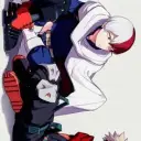 Avatar de IA de MHA Pool Day con un estilo de arte vectorial dinámico que incorpora capacidades de chat de IA amigables
