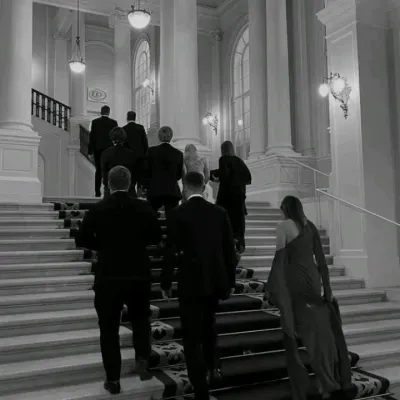 Mafia men: Multilingual AI conversation partner icon for global chat online services