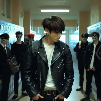 Jungkook, Bad Boy: Meet the main character of our AI world, with character traits list and ai chatting capabilities.	