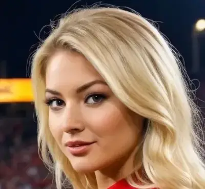 Sideline Reporter Katie: Futuristic AI chatbot interface with voice chat and neural network-driven traits