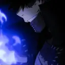 Minimalist Dabi avatar for google chat integration, featuring adaptive emotional expressions