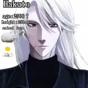 Hakuto's AI avatar with dynamic vector art style, embodying friendly AI chat capabilities