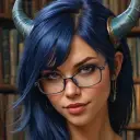 der Avatar von Corinne - Bibliothekarin: Dynamischer KI-Charakter.