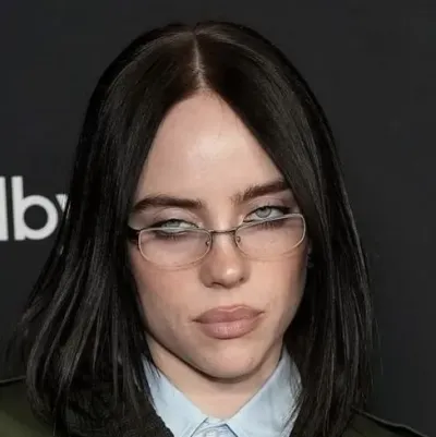 Billie Eilish: Futuristic AI chatbot interface with voice chat and neural network-driven traits