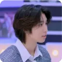Portrait of a friendly AI chatbot assistant Han Jisung - Bf with expressive eyes showcasing personality traits