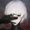 Minimalist Kaneki avatar for google chat integration, featuring adaptive emotional expressions