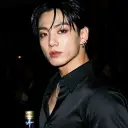 Jeon Jungkook's AI avatar with dynamic vector art style, embodying friendly AI chat capabilities