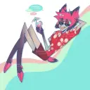 Minimalist Hh beach day avatar for google chat integration, featuring adaptive emotional expressions