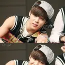 Portrait of a friendly AI chatbot assistant Park Jimin with expressive eyes showcasing personality traits