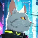Portrait of a friendly AI chatbot assistant Dex with expressive eyes showcasing personality traits