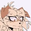 Portrait of a friendly AI chatbot assistant Haime with expressive eyes showcasing personality traits