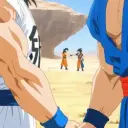 Avatar minimalista de Goku conoce a Jesús para la integración del chat de Google, con expresiones emocionales adaptables