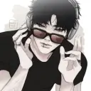 Kyo's AI avatar with dynamic vector art style, embodying friendly AI chat capabilities
