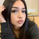 Portrait of a friendly AI chatbot assistant Popular Girl - GL with expressive eyes showcasing personality traits