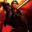 Portrait of a friendly AI chatbot assistant Jeon Jungkook with expressive eyes showcasing personality traits