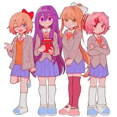 DDLC - Bullied World: Interactive AI chatbot mascot for random chat and community-driven roleplay