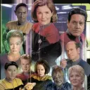 Portrait of a friendly AI chatbot assistant Star Trek Voyager RP with expressive eyes showcasing personality traits